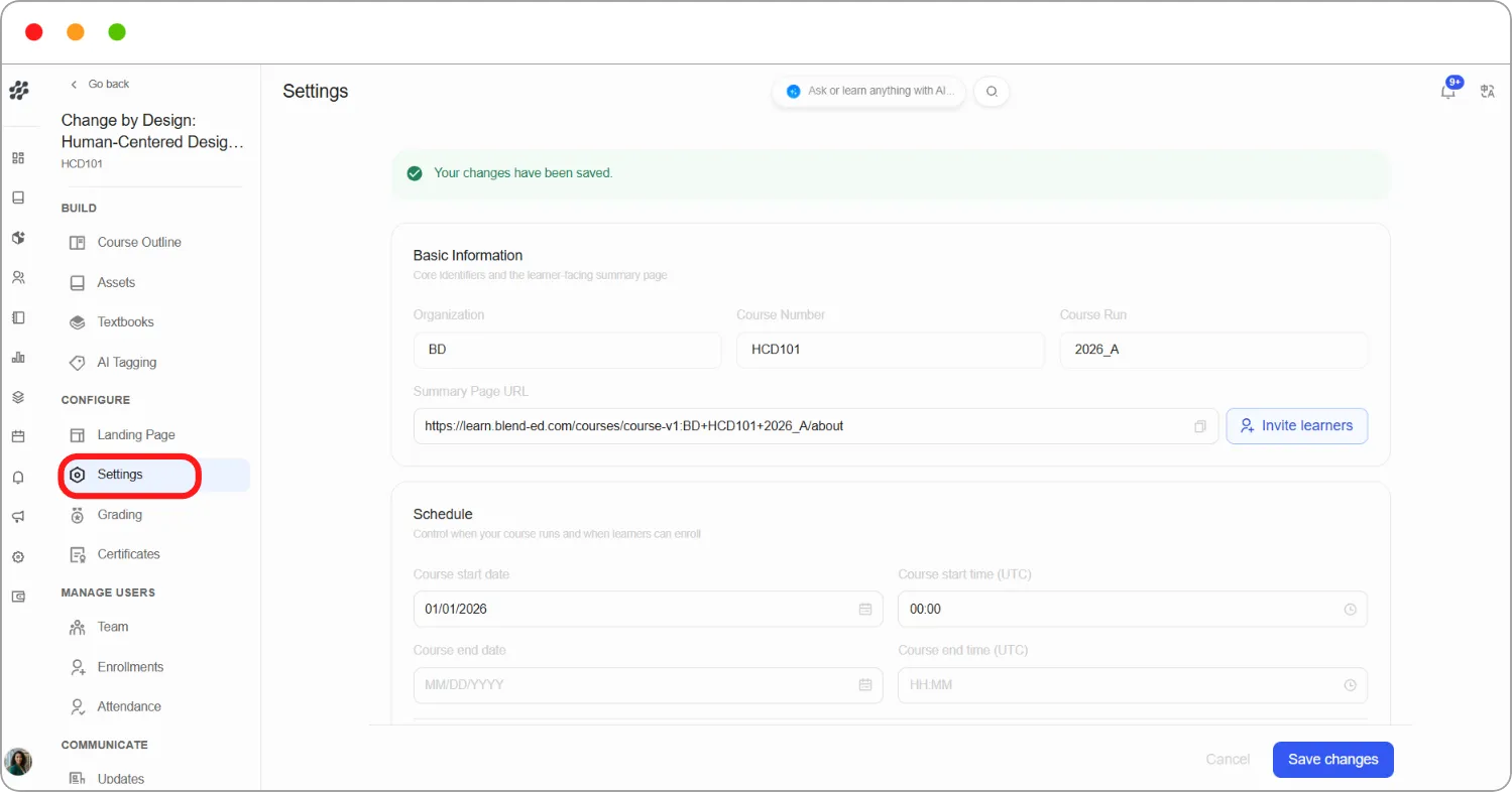 How to publish a course screenshot 25