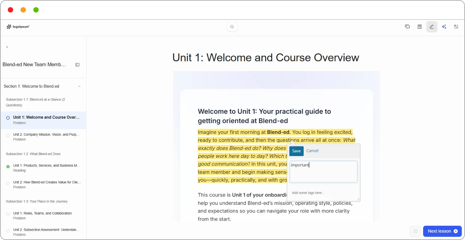 How to highlight text and take notes screenshot 21
