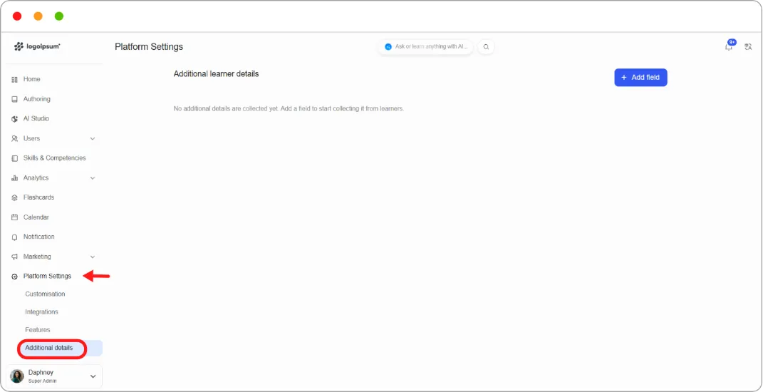 How to collect additional learner details screenshot 23