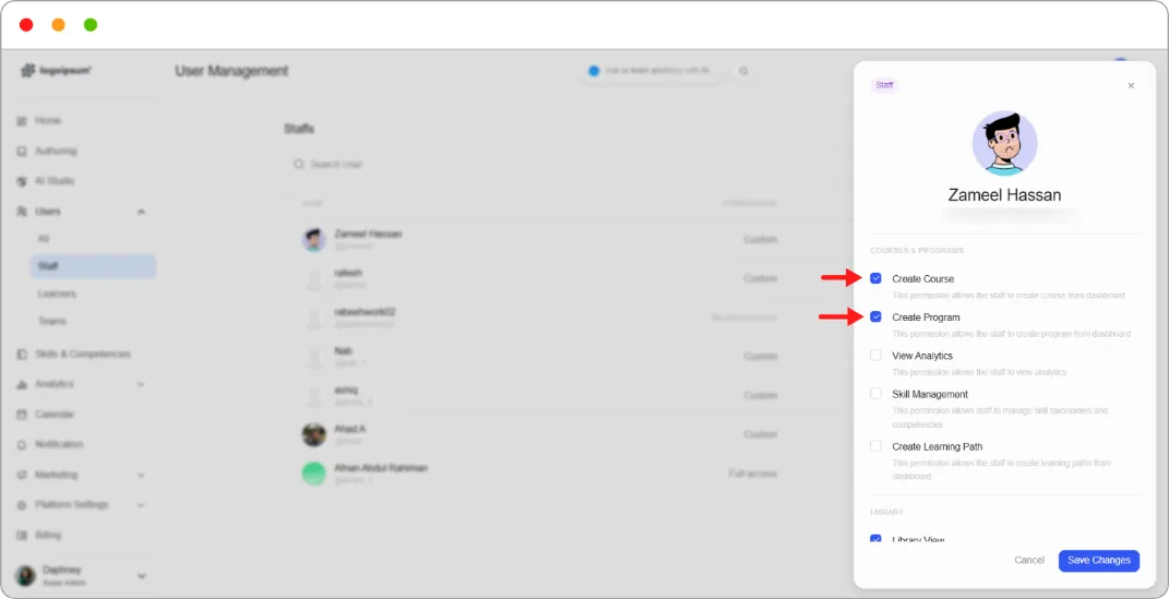 How to create a course author role screenshot 26