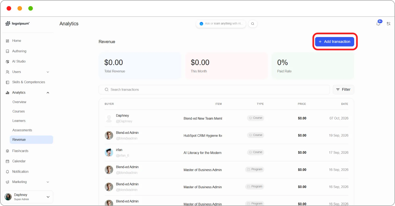 How to view revenue and record an off-platform payment screenshot 33