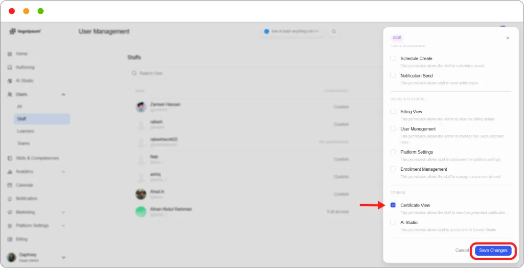How to create a reporting role screenshot 32