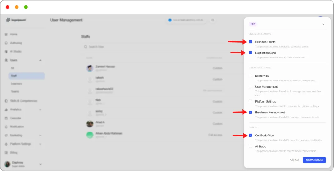 How to create an enrolment manager role screenshot 35