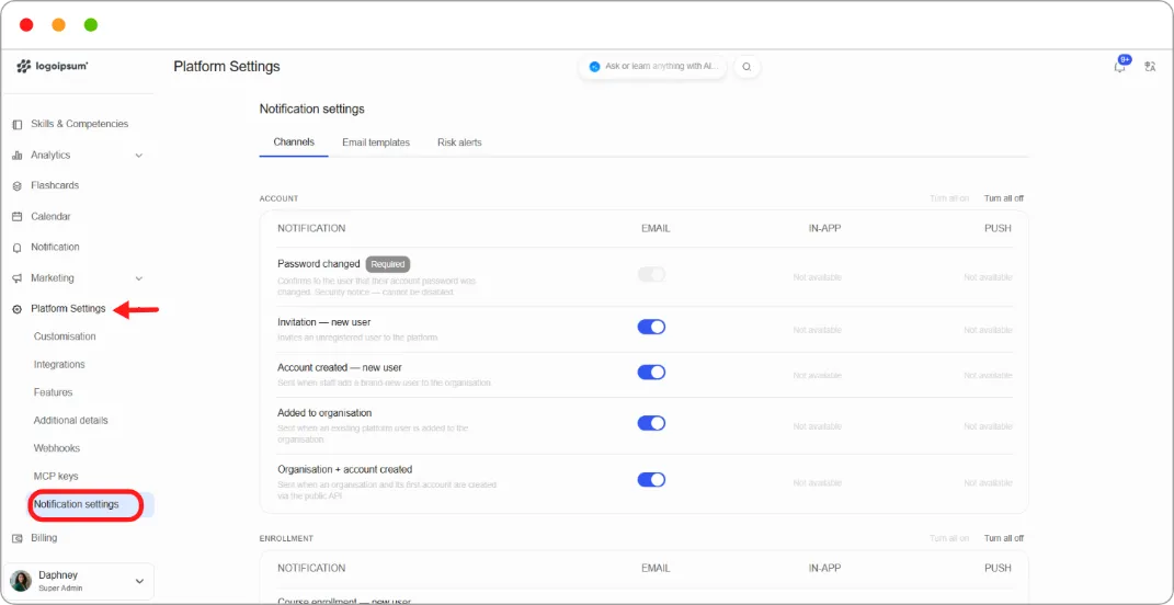 How to choose which notifications are sent screenshot 47