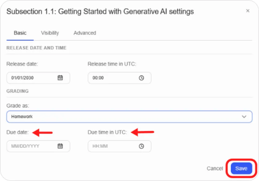 Setting Up Grading screenshot 97