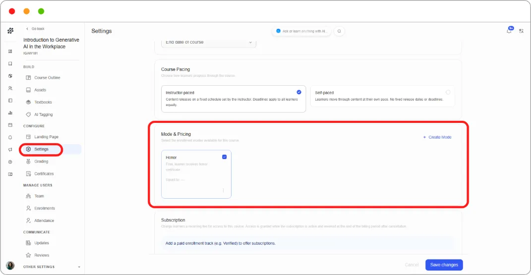 Adding a Certificate to Your Course screenshot 105