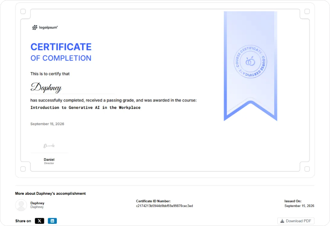 Adding a Certificate to Your Course screenshot 108
