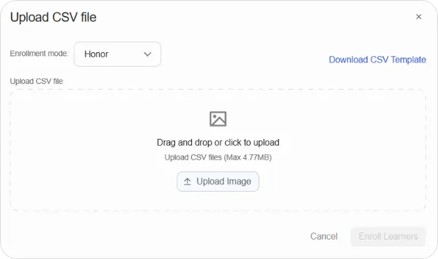 How to enrol learners with a CSV file screenshot 7