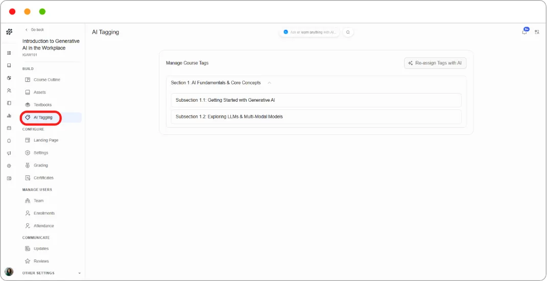 Advanced Course Configuration screenshot 161