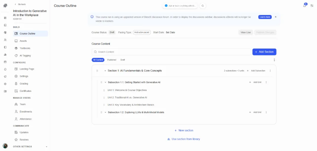 Advanced Course Configuration screenshot 178