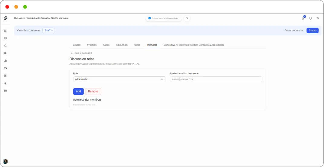 Discussion roles