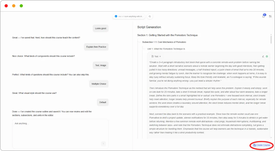 How to Create a Course with AI Studio screenshot 14