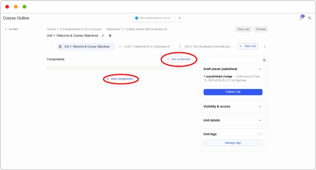 Adding Content Components screenshot 15